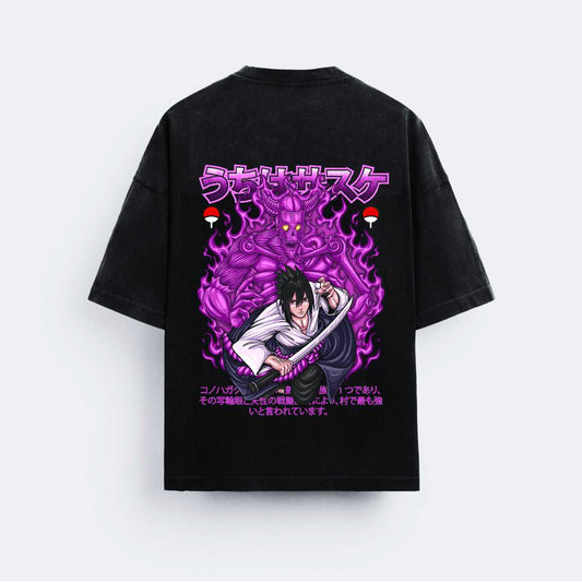 Sasuke Asura Swordsman - OverSized T-Shirt | oversized tshirt | kurama, madara, naruto, oversized, rocklee, sasuke | DEHAVARMAN