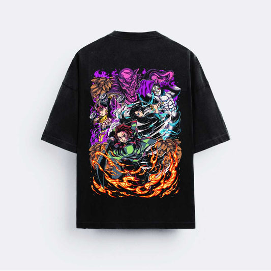 Demonslayer Trio - OverSized T-Shirt | oversized tshirt | deman, demnsayer, demon, demonslayer, oversized, tanjiro | DEHAVARMAN